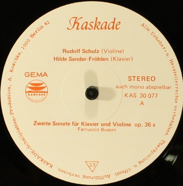 Kaskade KAS 30 007 - Ferruccio Busoni, Carl Maria von Weber, Hil - Image 3