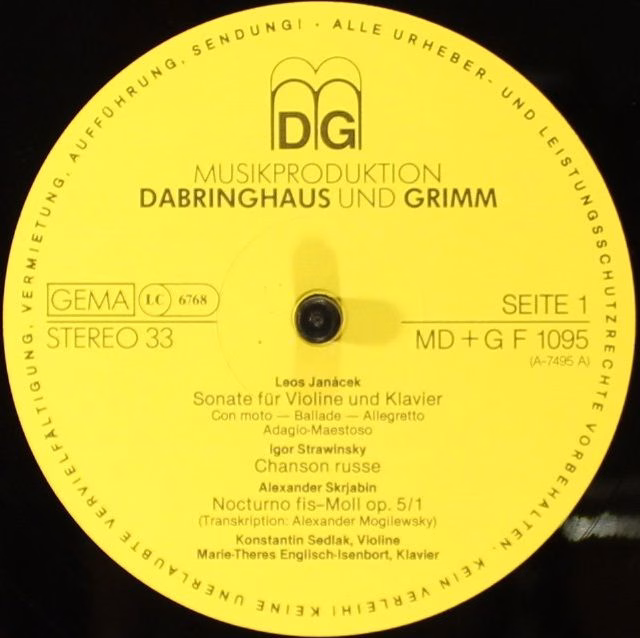 MDG MD+G 1095 - Leoš Janáček, Igor Stravinsky, Alexander Scriabi - Image 4