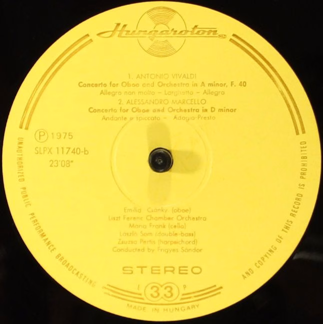 Hungaroton SLPX 11740 - Johann Sebastian Bach, Georg Friedrich H - Image 3
