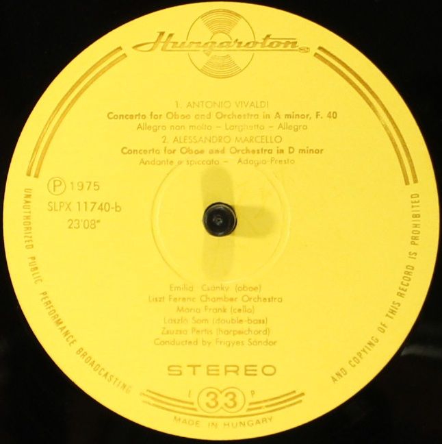 Hungaroton SLPX 11740 - Johann Sebastian Bach, Georg Friedrich H - Image 3