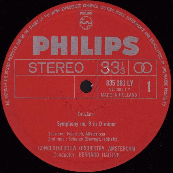 Philips 835 381 LY - Bernard Haitink, Anton Bruckner, Concertgeb - Image 2