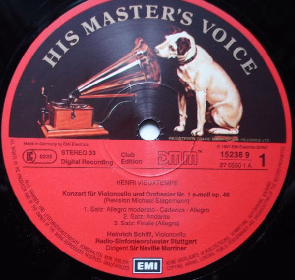 His Master's Voice 15 238 9 - Henri Vieuxtemps, Heinrich Schiff, - Image 3