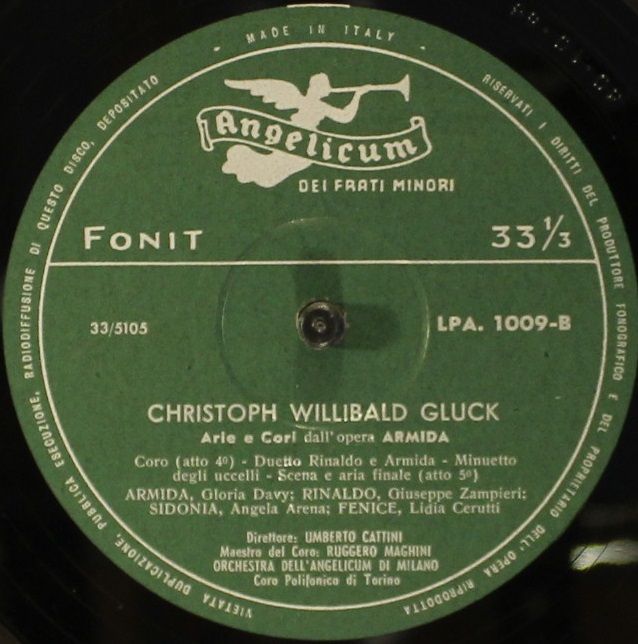 Disco Angelicum LPA - 1009 - Christoph Willibald Gluck - Arie E - Image 4