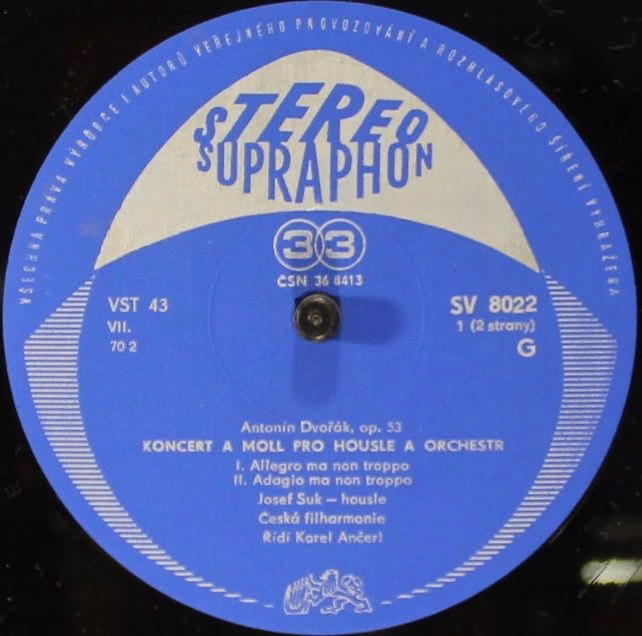 Supraphon SV 8022 - Antonín Dvořák, The Czech Philharmonic Orche - Image 3