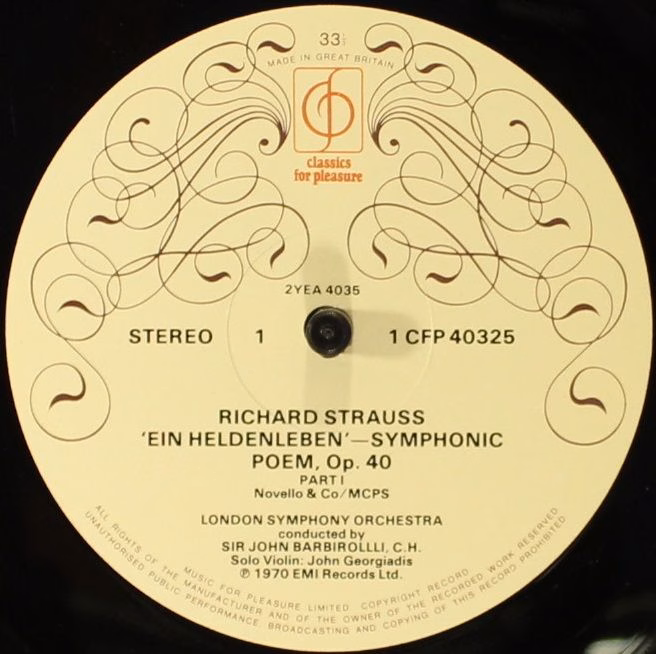 Classics For Pleasure CFP 40325 - Richard Strauss, Sir John Barb - Image 3