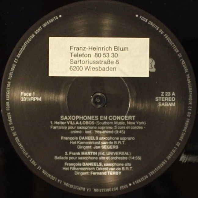 Zephyr (2) Z 23 - François Daneels, Kamerorkest Van De B.R.T., B - Image 4
