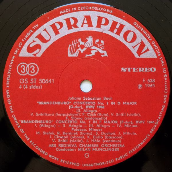 Supraphon GS ST 50 641/2 - Johann Sebastian Bach, Ars Rediviva E - Image 6