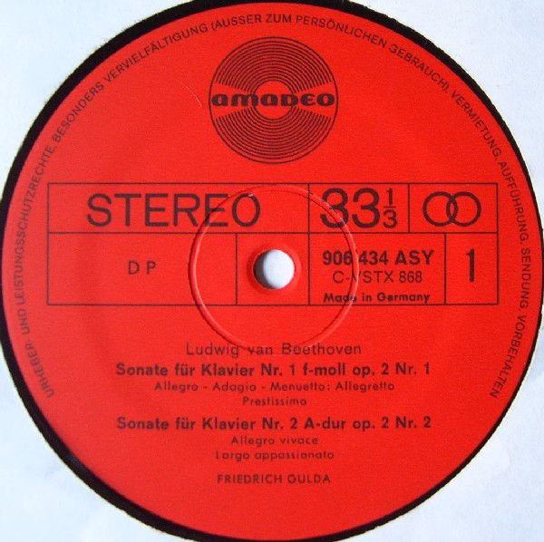 Amadeo 906 434/444 ASY - Ludwig van Beethoven, Friedrich Gulda - - Image 2