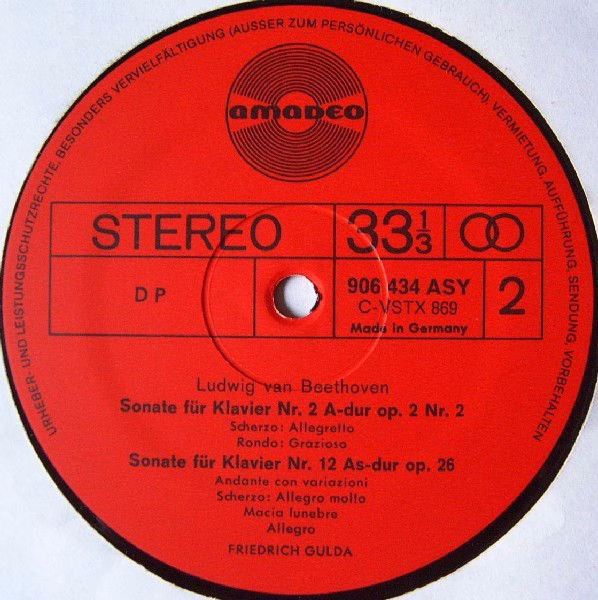 Amadeo 906 434/444 ASY - Ludwig van Beethoven, Friedrich Gulda - - Image 3