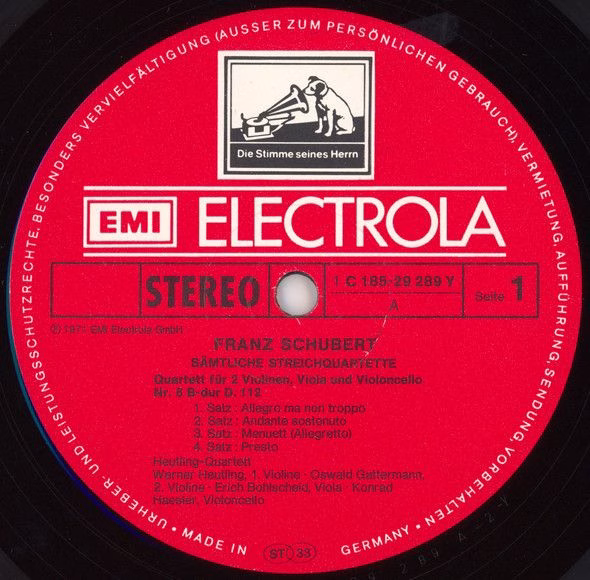 His Master's Voice 1C 185-29 289/93 Y - Franz Schubert, Heutling - Image 4