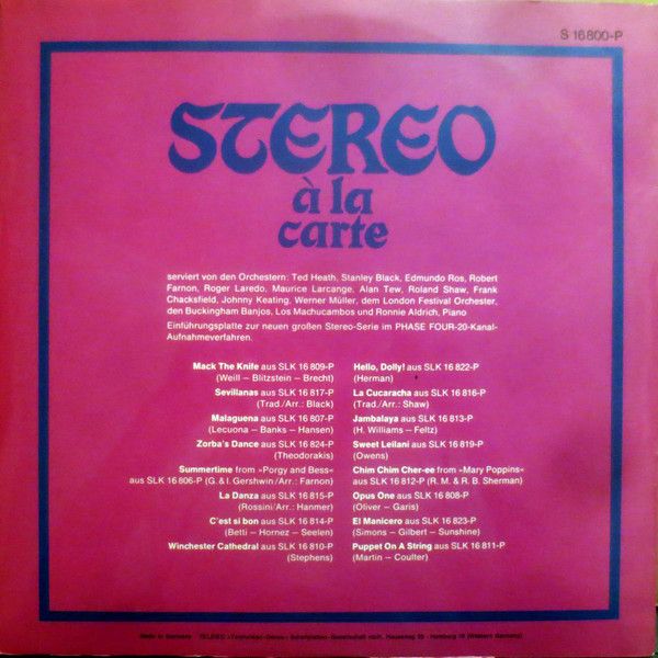 DECCA S 16800-P - Various - Stereo À La Carte - Image 2