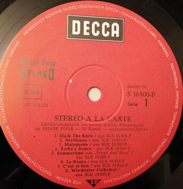 DECCA S 16800-P - Various - Stereo À La Carte - Image 3