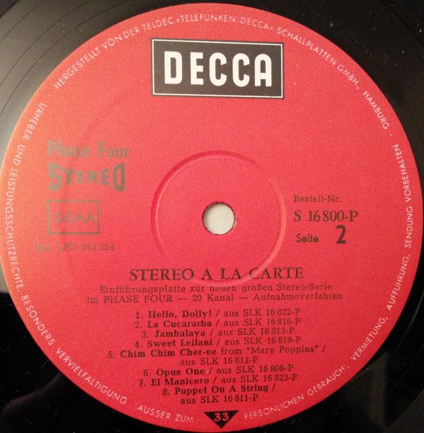 DECCA S 16800-P - Various - Stereo À La Carte - Image 4