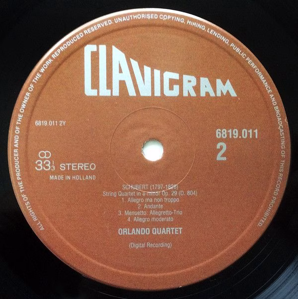 Clavigram 6819 011 - Orlando Quartet, Franz Schubert, Joseph Hay - Image 3