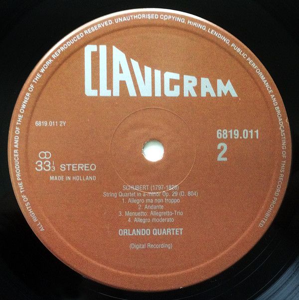 Clavigram 6819 011 - Orlando Quartet, Franz Schubert, Joseph Hay - Image 3