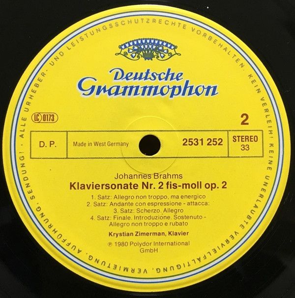 Deutsche Grammophon 2531 252 - Johannes Brahms, Krystian Zimerma - Image 4