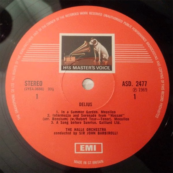 His Master's Voice ASD 2477 - Frederick Delius, Sir John Barbiro - Image 3