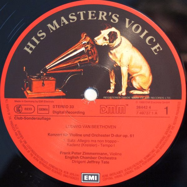 His Master's Voice Digital 26442 4 - Ludwig Van Beethoven, Frank - Image 3