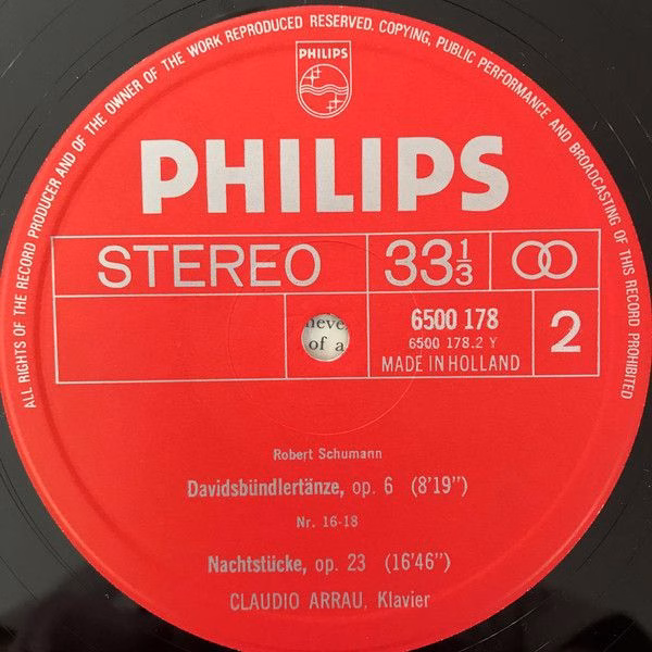 Philips 6500 178 - Robert Schumann, Claudio Arrau - Davidsbündle - Image 4