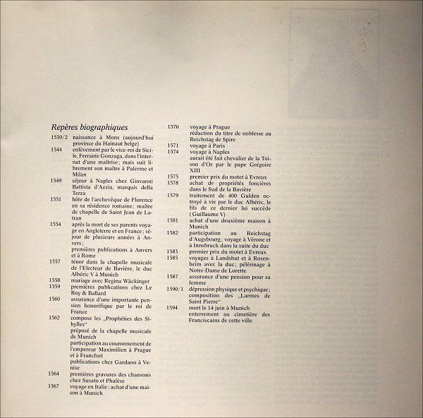 Musique en Wallonie MW 84524 - Roland de Lassus, Raymond Gérôme, - Image 4