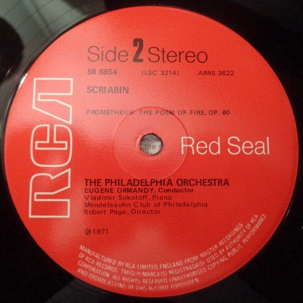 RCA Red Seal SB 6854 - Alexander Scriabin, The Philadelphia Orch - Image 4