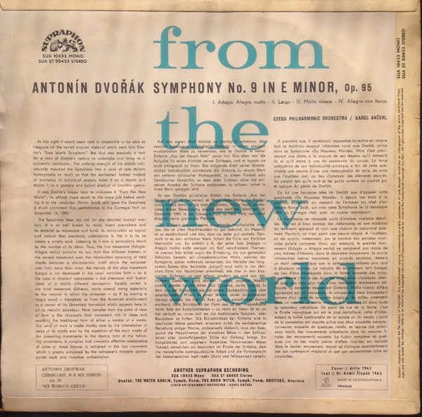 Supraphon SUA ST 50433 - Antonín Dvořák, The Czech Philharmonic - Image 2