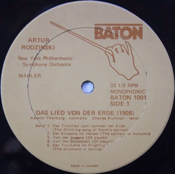 Baton (3) Baton 1001 - Gustav Mahler, Artur Rodzinski, Philharmo - Image 3