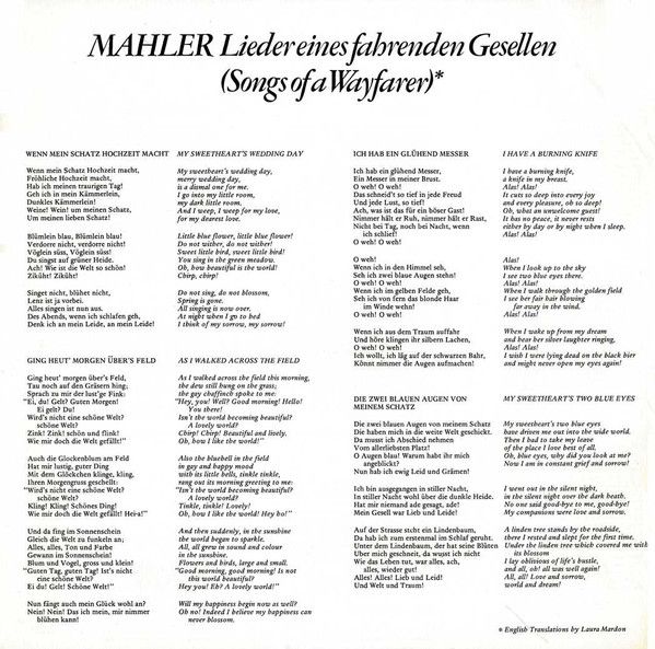 Argo ZRG 737 - Gustav Mahler, Benjamin Britten, Robert Tear, The - Image 3