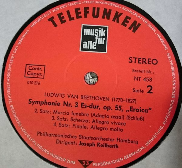 Telefunken NT 458 - Ludwig van Beethoven, Philharmonisches Staat - Image 4