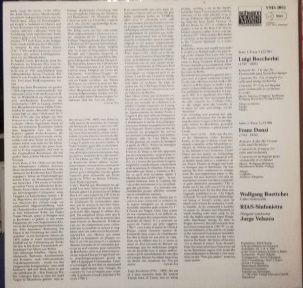 Schwann Musica Mundi VMS 2002 - Luigi Boccherini, Franz Danzi, W - Image 2