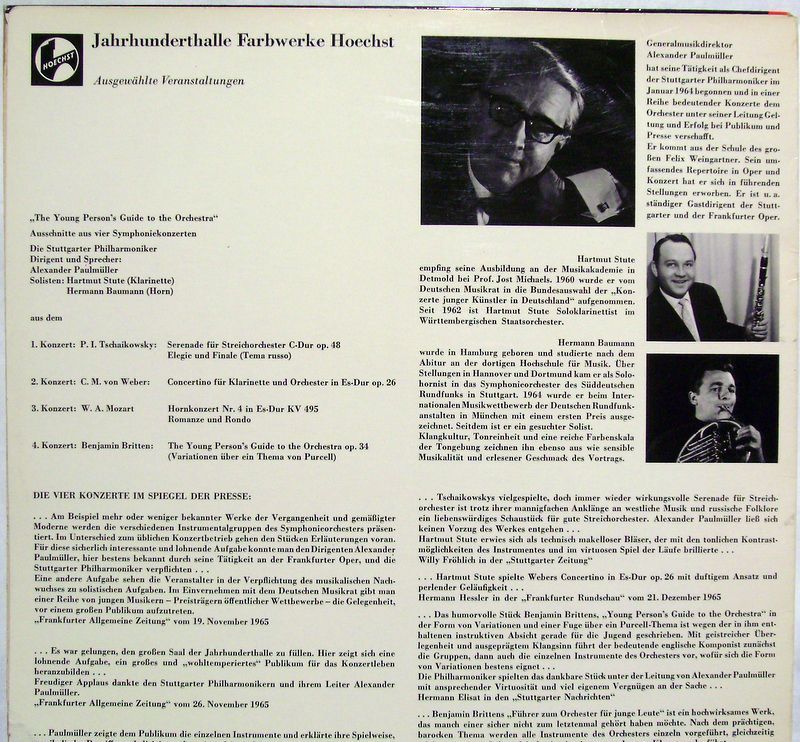 Hoechst 639 782 - Benjamin Britten, Wolfgang Amadeus Mozart, Pyo - Image 2