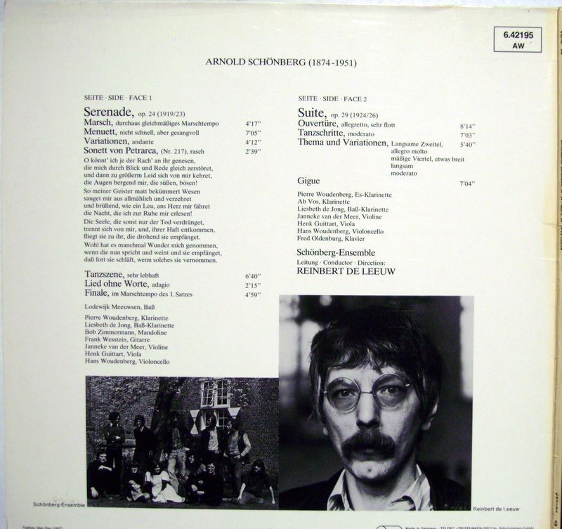 Telefunken 6.42195 AW - Arnold Schoenberg, Schönberg Ensemble, R - Image 2