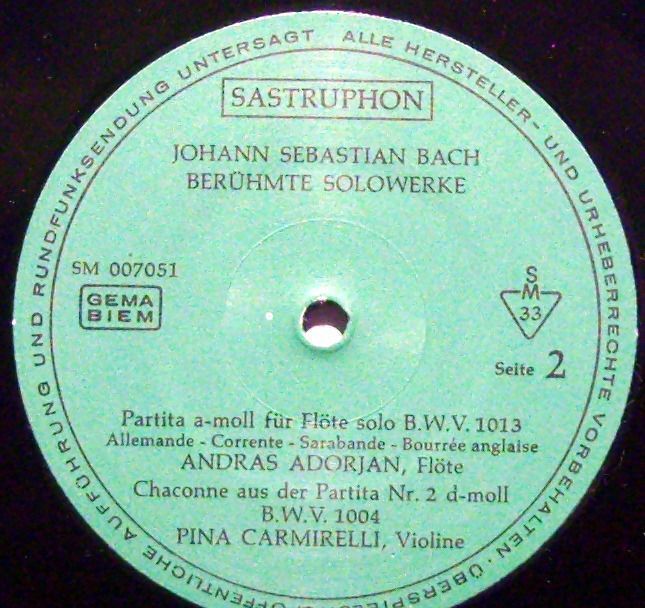 Sastruphon SM 007051 - Johann Sebastian Bach, Philippe Muller, A - Image 3