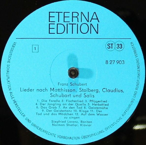 ETERNA Edition 8 27 903 - Franz Schubert - Lieder Nach Matthisso - Image 3