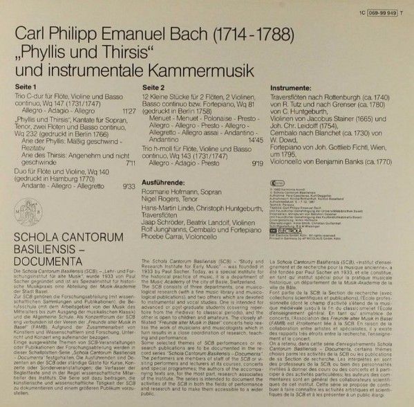 Deutsche Harmonia Mundi 1C 069-99 949 T B - Schola Cantorum Basi - Image 3