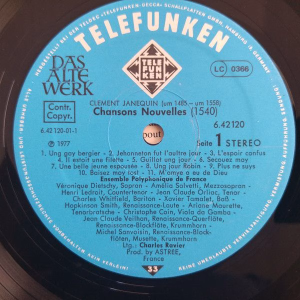 Telefunken 6.42120 - Clément Janequin, Ensemble Polyphonique De - Image 5
