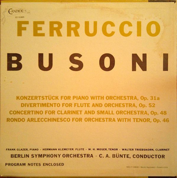 Candide CE 31003 - Ferruccio Busoni - Busoni - Image 5