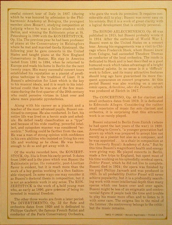 Candide CE 31003 - Ferruccio Busoni - Busoni - Image 4