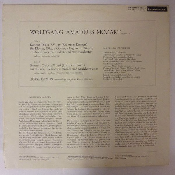 Harmonia Mundi HM 30 512 M - Wolfgang Amadeus Mozart, Jörg Demus - Image 3