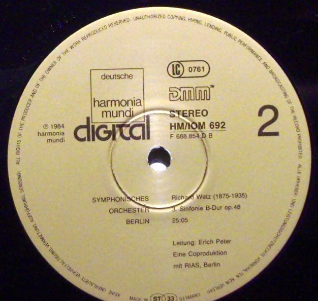 deutsche harmonia mundi Digital HM/IOM 692 - Richard Wetz, Berli - Image 8