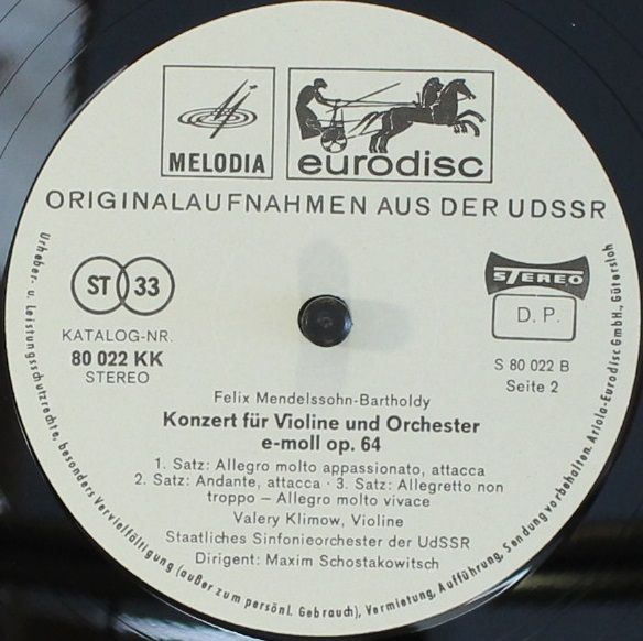 Eurodisc 80 022 KK - Wolfgang Amadeus Mozart, Felix Mendelssohn- - Image 4