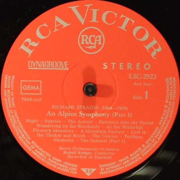 RCA Victor Red Seal LSC-2923 - Rudolf Kempe, Royal Philharmonic - Image 4