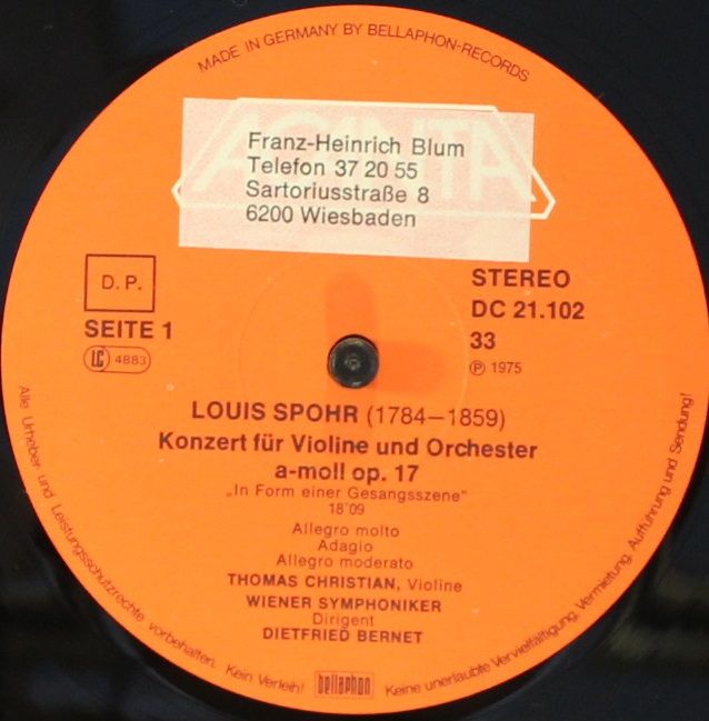 ACANTA DC 21.102 - Louis Spohr, Henri Vieuxtemps, Thomas Christi - Image 3