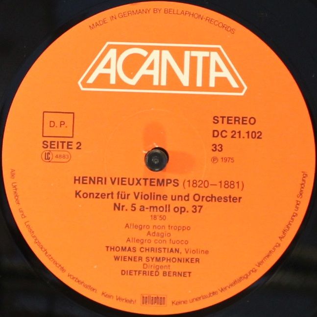 ACANTA DC 21.102 - Louis Spohr, Henri Vieuxtemps, Thomas Christi - Image 4