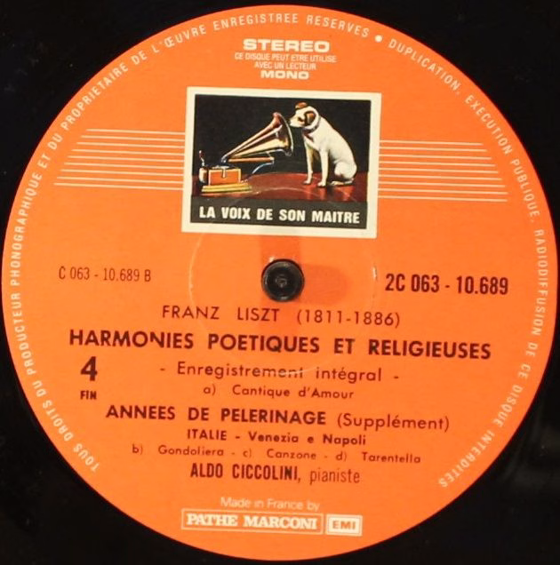 La Voix De Son Maître 2 C 063-10689 - Franz Liszt, Aldo Ciccolin - Image 3