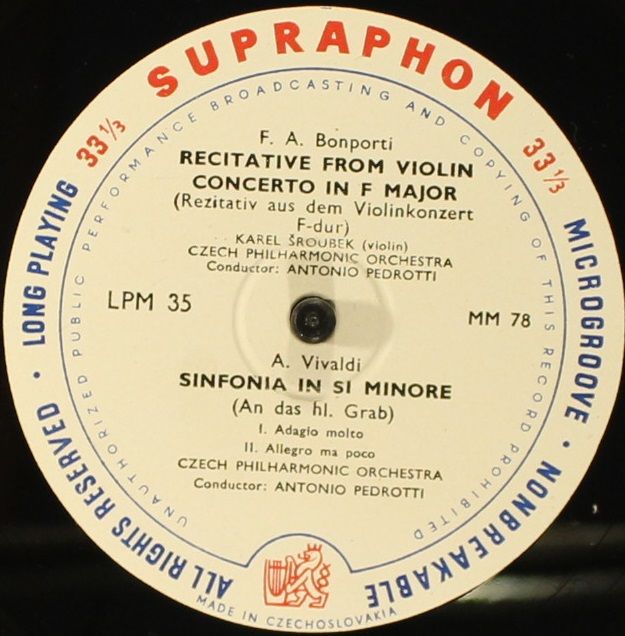 Supraphon LPM 35 - The Czech Philharmonic Orchestra, Antonio Ped - Image 4