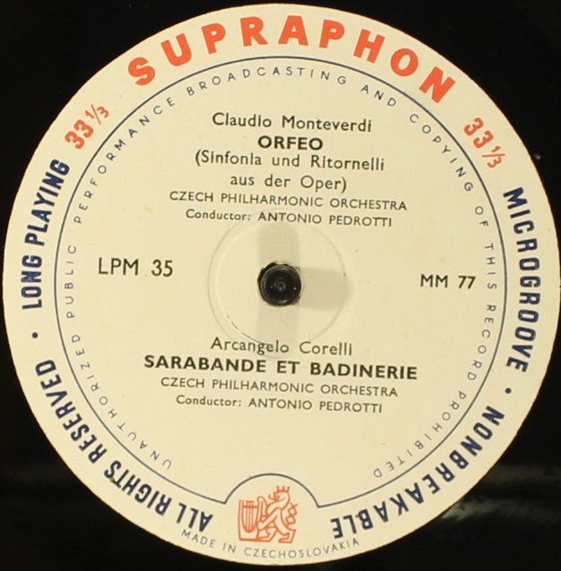 Supraphon LPM 35 - The Czech Philharmonic Orchestra, Antonio Ped - Image 3