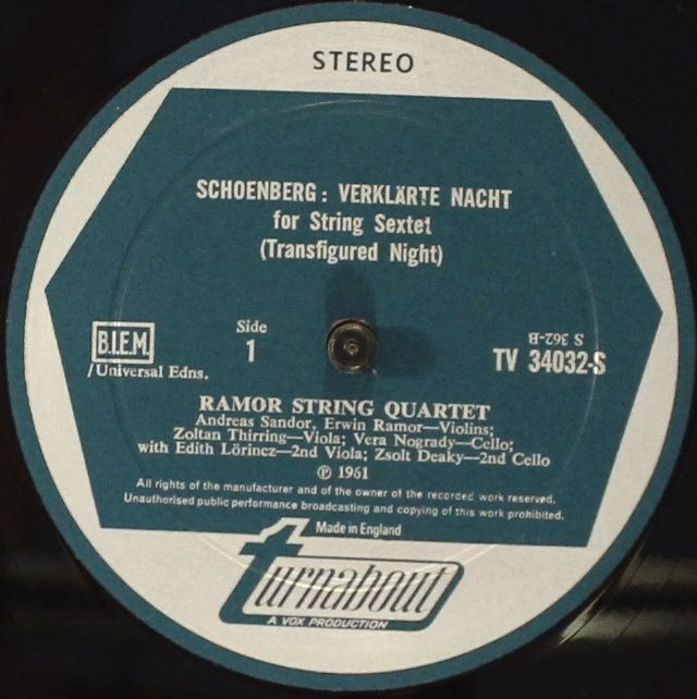 Turnabout TV 34032S - Arnold Schoenberg - Verklärte Nacht / Stri - Image 3