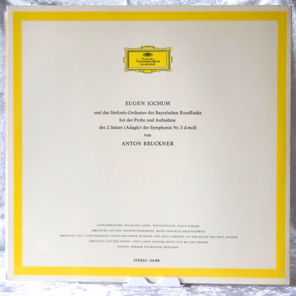 Deutsche Grammophon 104 808 - Anton Bruckner, Eugen Jochum, Symp - Image 2