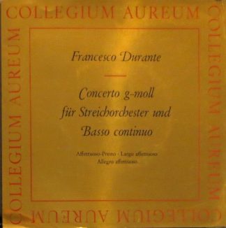 Harmonia Mundi HM 17 018 - Francesco Durante, Collegium Aureum -